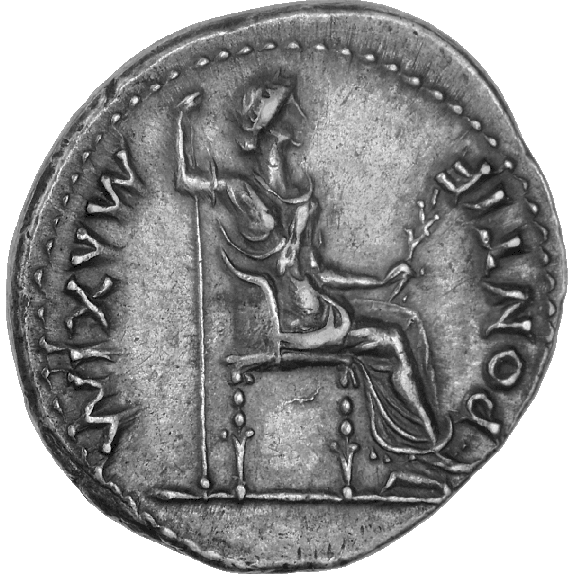 Römische Kaiserzeit, Tiberius, Denar (reverse)