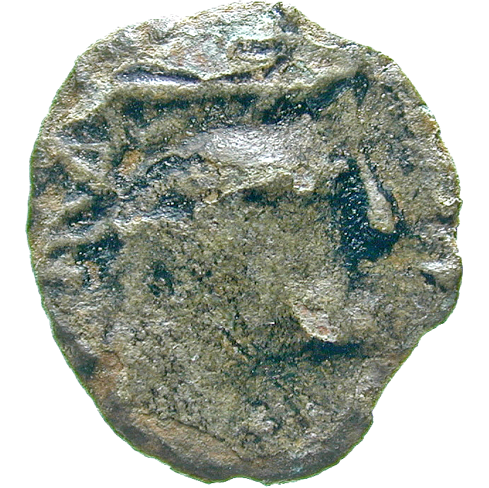 Römische Kaiserzeit, barbarische Imitation einer römischen Bronzemünze (obverse)