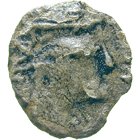 Römische Kaiserzeit, barbarische Imitation einer römischen Bronzemünze (obverse)
