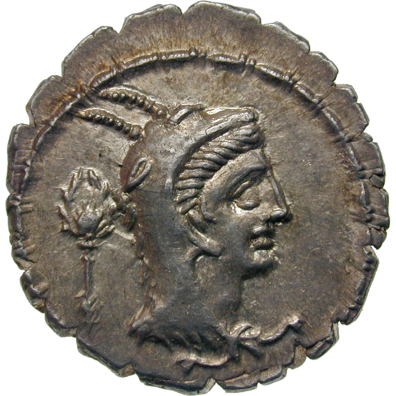 Römische Republik, Denarius Serratus (obverse)