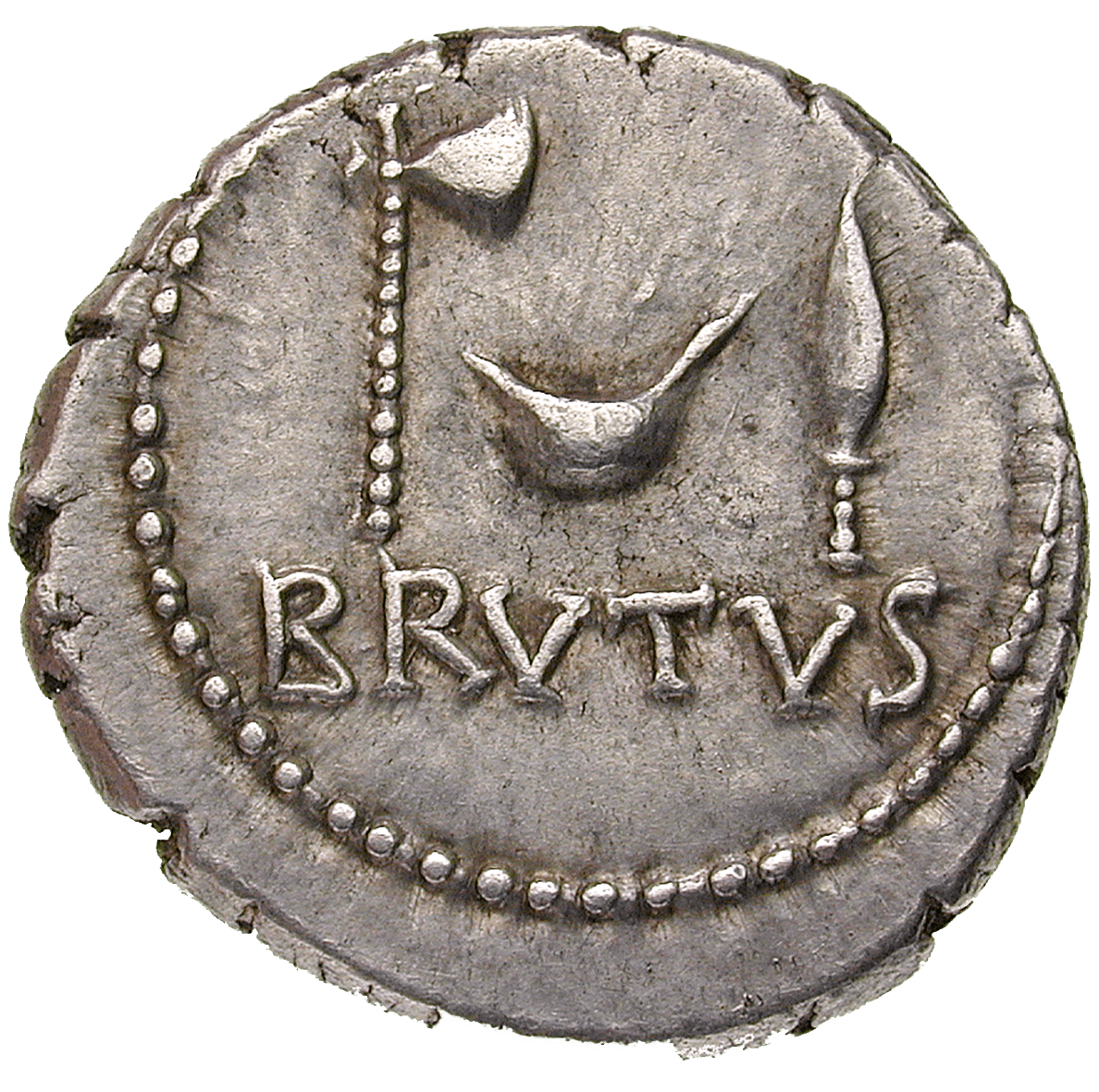 Römische Republik, M. Junius Brutus, Denar (obverse)