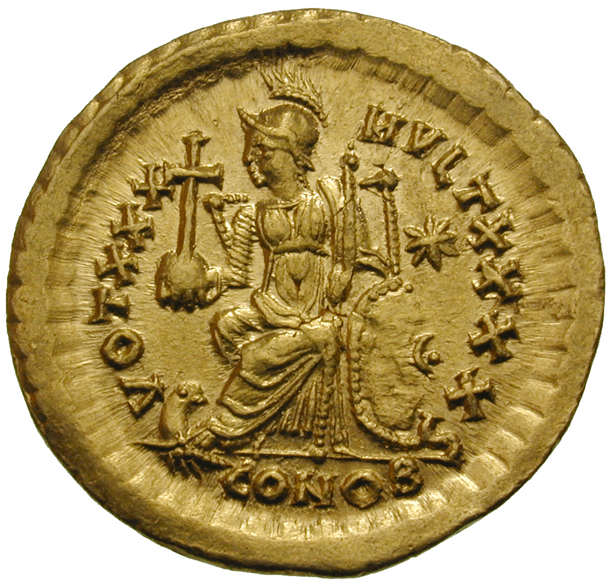Römisches Kaiserreich, Theodosius II., Solidus (reverse)