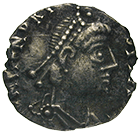 Römisches Kaiserreich, Theodosius II., Solidus (obverse)