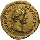  Roman Empire, Antoninus Pius, Aureus (obverse)