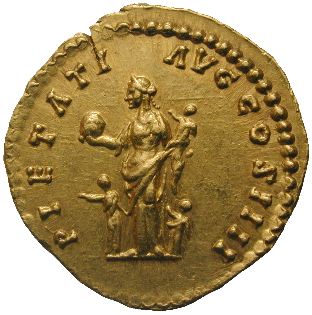 Roman Empire, Antoninus Pius, Aureus (reverse)