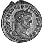 Roman Empire, Diocletian, Nummus (Follis) (obverse)
