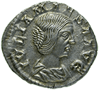 Roman Empire, Elagabalus for his Grandmother Julia Maesa, Denarius (obverse)