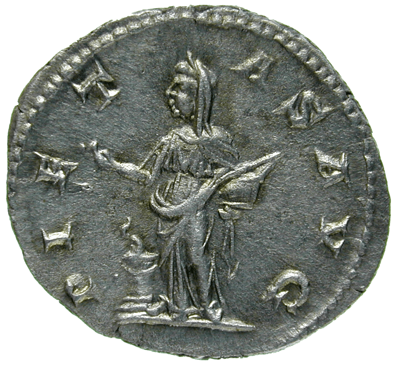 Roman Empire, Elagabalus for his Grandmother Julia Maesa, Denarius (reverse)
