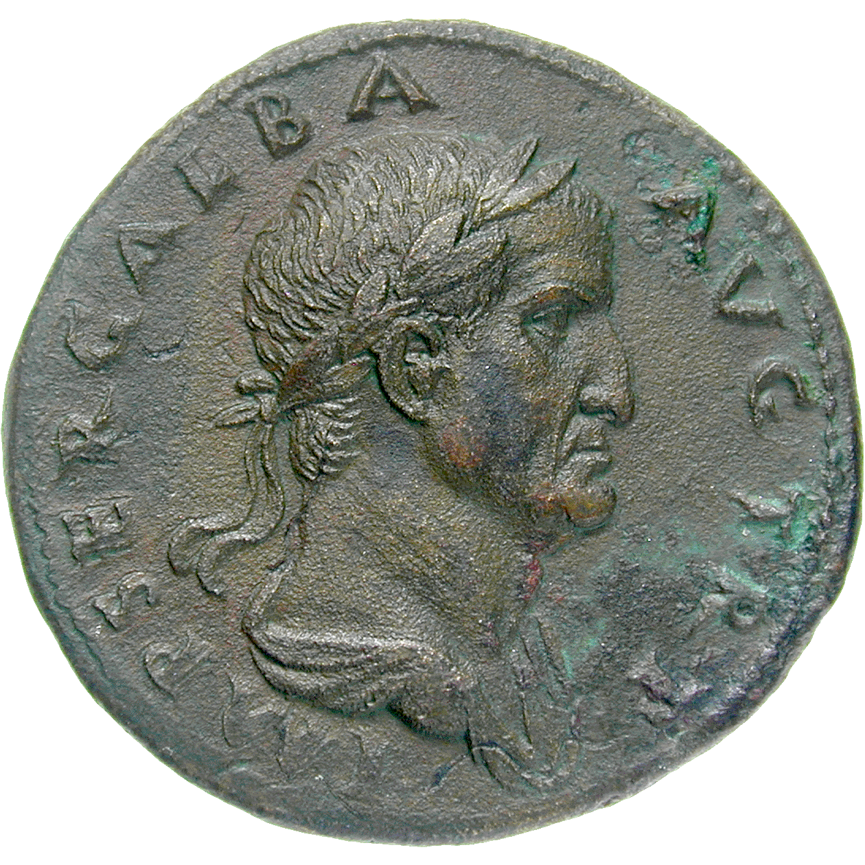 Roman Empire, Galba, Sesterce (obverse)
