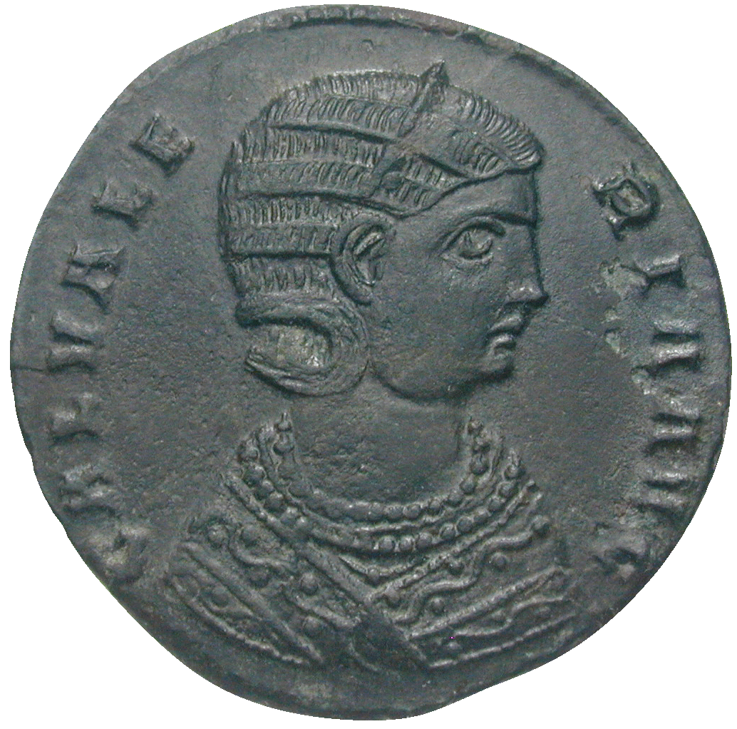 Roman Empire, Galerius for his Wife Galeria Valeria, Follis (obverse)