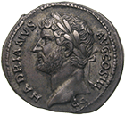 Roman Empire, Hadrian, Denarius (obverse)