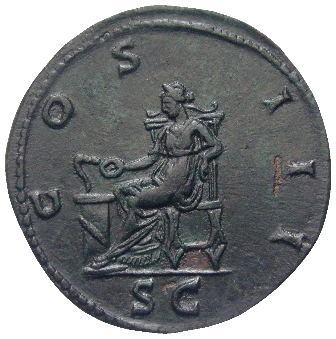 Roman Empire, Hadrian, Dupondius (reverse)