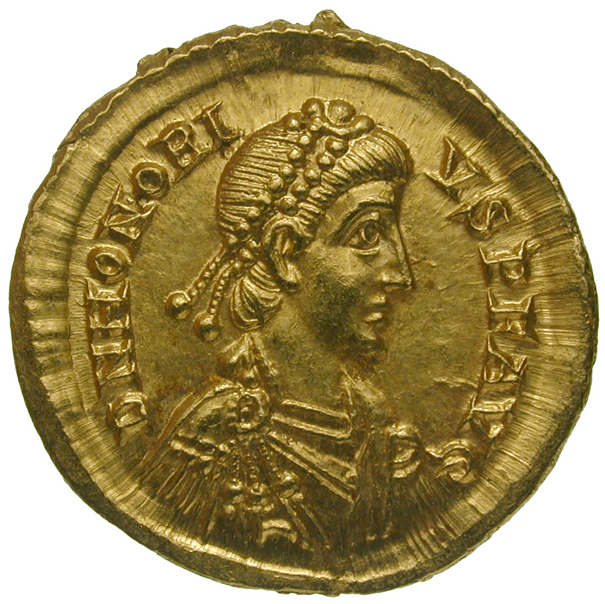 Roman Empire, Honorius, Solidus (obverse)