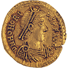 Roman Empire, Honorius, Tremissis (obverse)