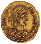 Roman Empire, Imitation of a Solidus in the Name of Constantius II (obverse)