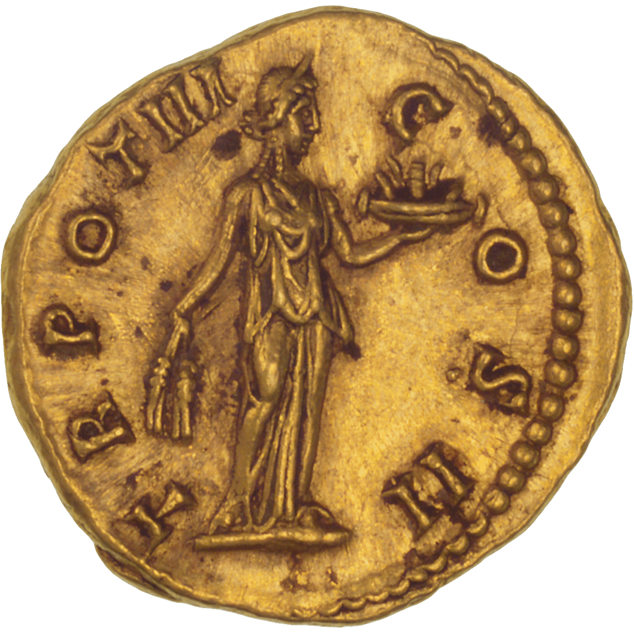 Roman Empire, Marcus Aurelius as Caesar, Aureus (reverse)