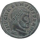 Roman Empire, Maxentius, Follis (obverse)