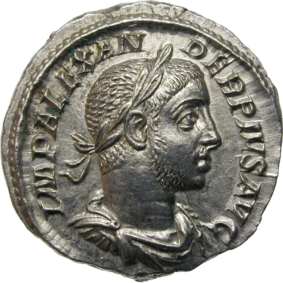Roman Empire, Severus Alexander, Denarius (obverse)