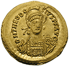 Roman Empire, Theodosius II, Solidus (obverse)