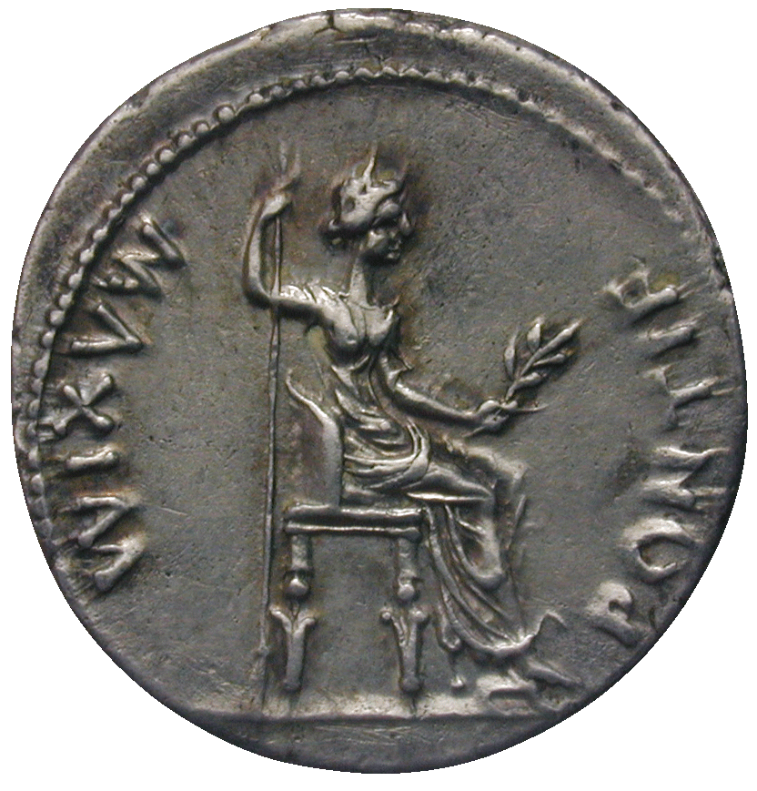 Roman Empire, Tiberius, Denarius (reverse)