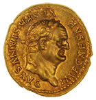 Roman Empire, Vespasian, Aureus (obverse)