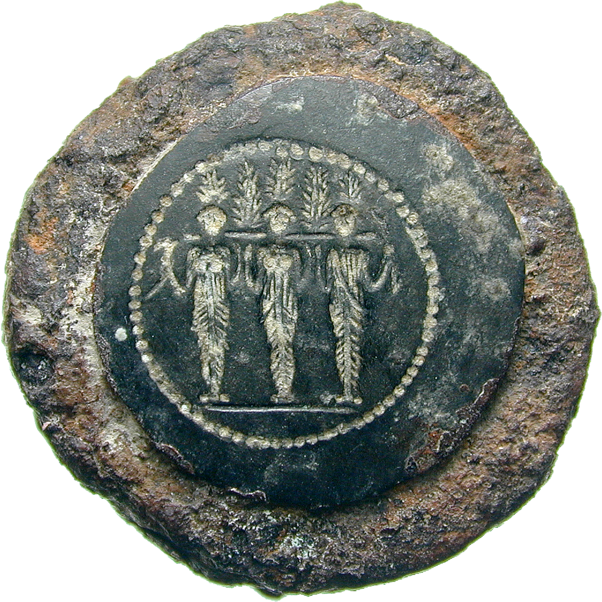 Roman Republic, Coin Die for the Reverse of a Denarius (obverse)