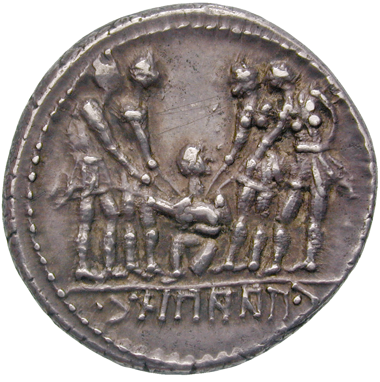 Roman Republic, Marsic Confederation, Denarius (reverse)