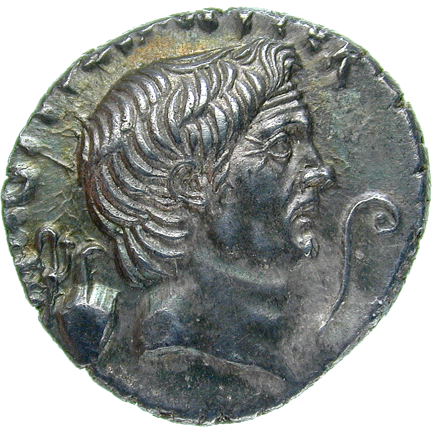 Roman Republic, Sextus Pompeius, Denarius (obverse)