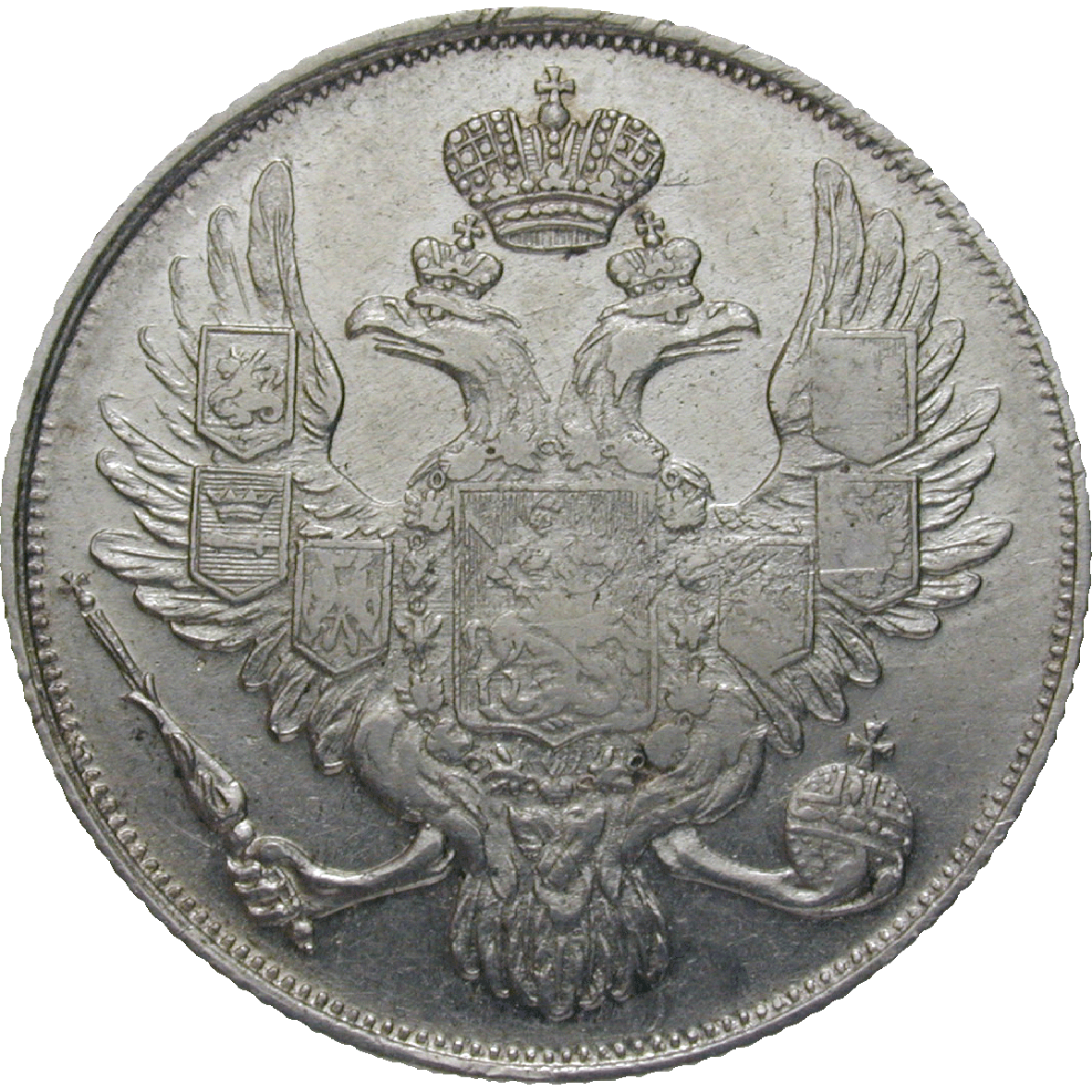 Russian Empire, Nicholas I, 3 Rubles 1831 (obverse)