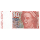Schweizerische Eidgenossenschaft, 10 Franken (6. Banknotenserie, in Kurs 1976-2000) (obverse)