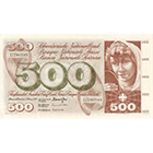 Schweizerische Eidgenossenschaft, 500 Franken (5. Banknotenserie, in Kurs 1956-1980) (obverse)