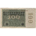 Schweizerische Eidgenossenschaft, Nationalsozialistische Schweizer Arbeiterpartei, Propagandaschein «100 Millionen Mark» (obverse)