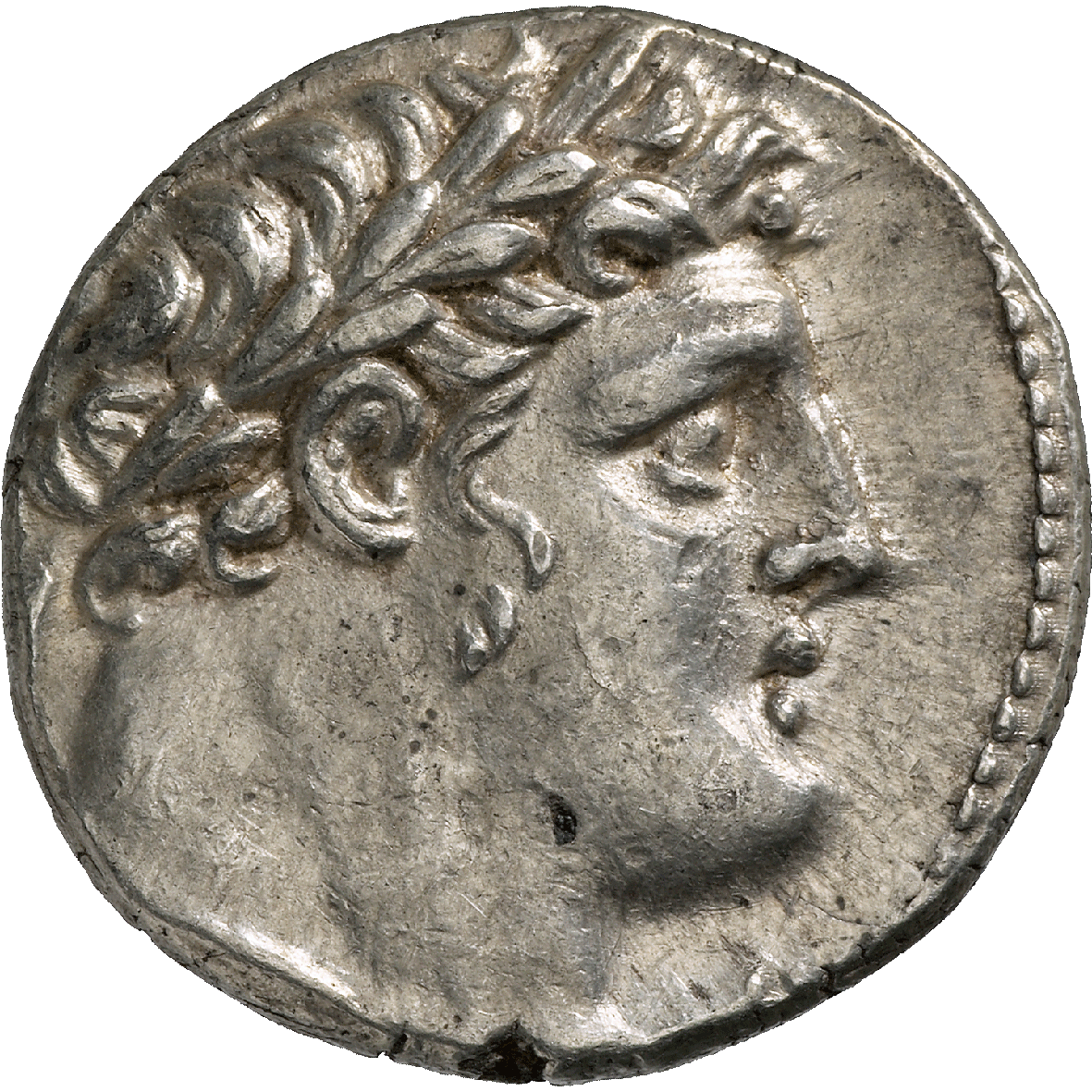 Seleucid Empire, Palestine, Tyre, Tetradrachm (Shekel) Year 21 (obverse)