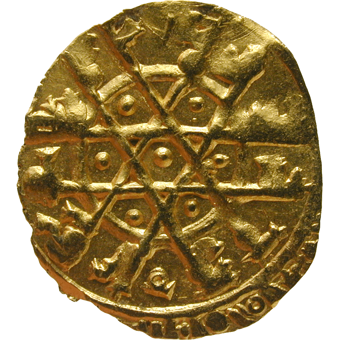 Sicily, Fatimid Empire, al-Mustansir, Quarter Dinar 445 AH (reverse)
