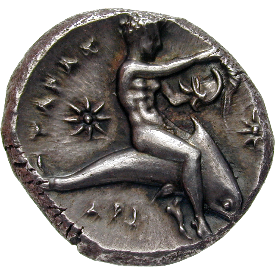 Southern Italy, Calabria, Taras, Stater (reverse)