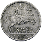 Spain, Nationalist Government, Caudillo Francisco Franco, 5 Centimos 1940 (obverse)