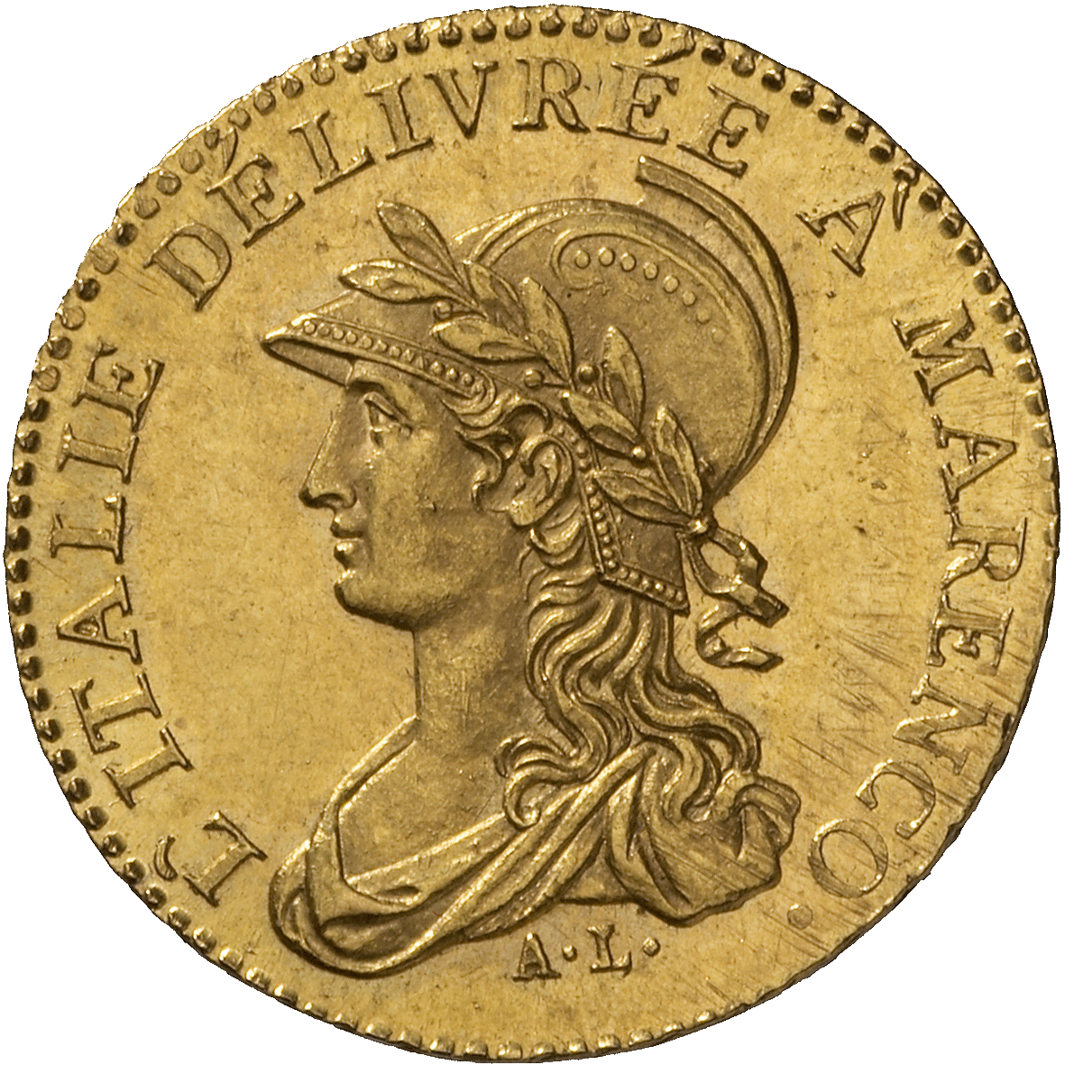 Subalpine Republic, 20 Francs Year 10 (obverse)