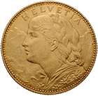 Swiss Confederation, 10 Francs (Vreneli) 1911 (obverse)