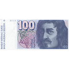 Swiss Confederation, 100 Francs (6th Banknote Series, in Circulation 1976-2000) (obverse)
