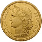Swiss Confederation, 20 Francs 1883 (obverse)