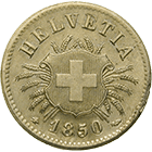 Swiss Confederation, 5 Rappen 1850 (obverse)