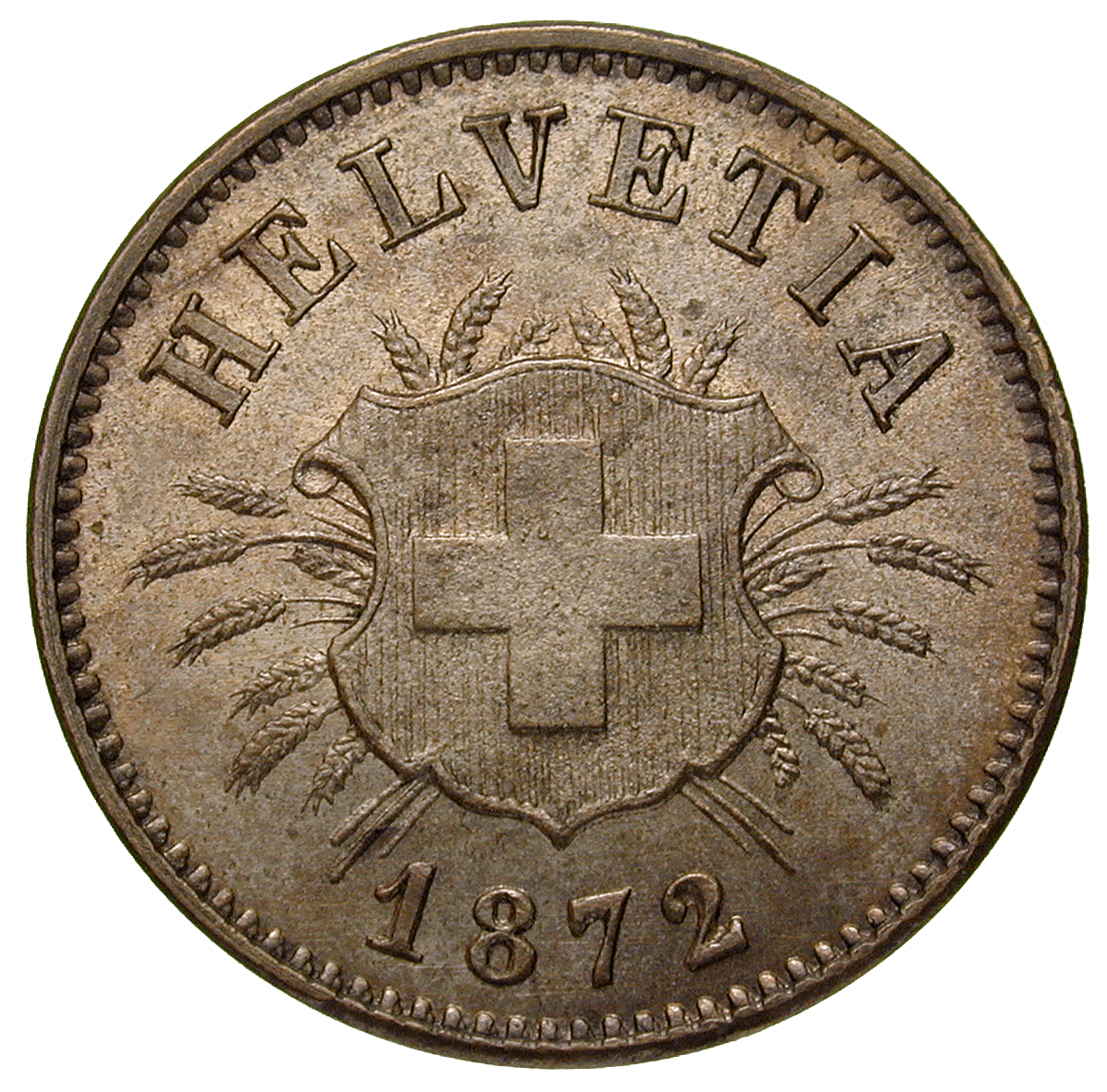 Swiss Confederation, 5 Rappen 1872 (obverse)