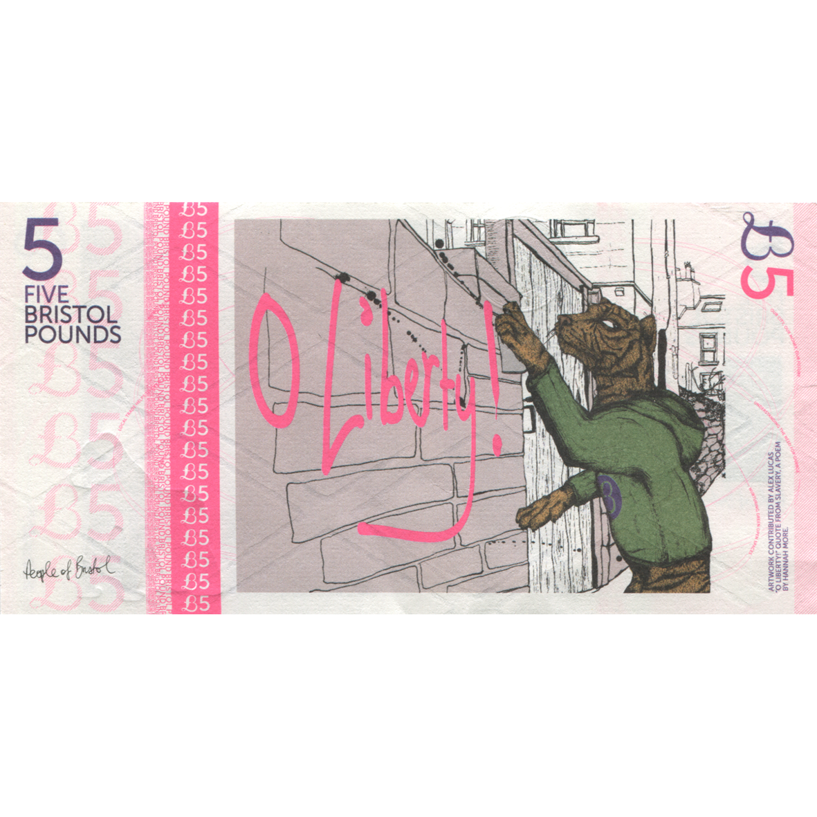 United Kingdom of Great Britain, City of Bristol, 5 Bristol Pounds (2012-2015) (reverse)