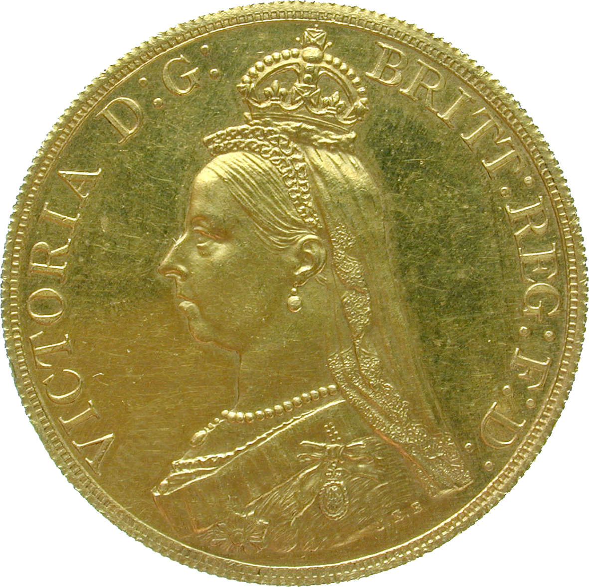 United Kingdom of Great Britain, Victoria, 5 Pounds 1887 (obverse)