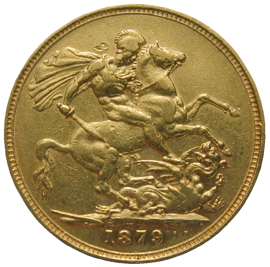 United Kingdom of Great Britain, Victoria, Sovereign 1879 (reverse)