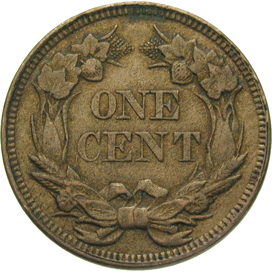 United States of America, 1 Cent 1858 (reverse)