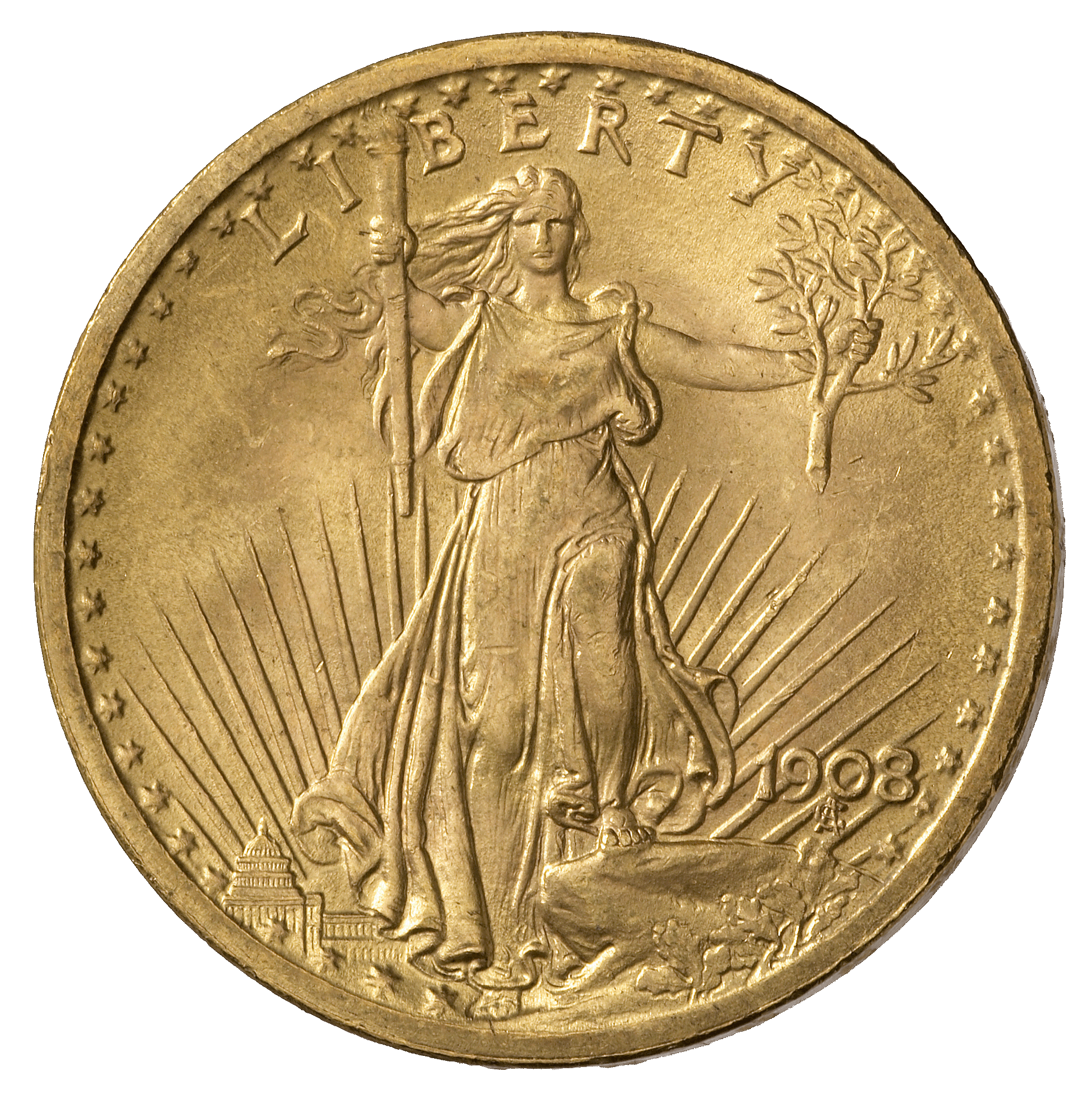 United States of America, 20 Dollar 1908 (obverse)