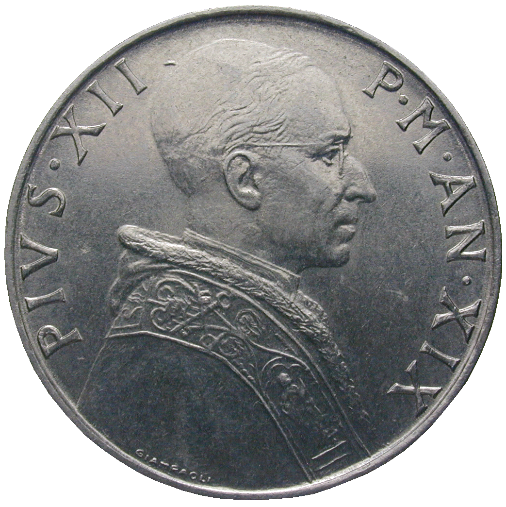 Vatikanstadt, Pius XII., 50 Lire 1957 (obverse)