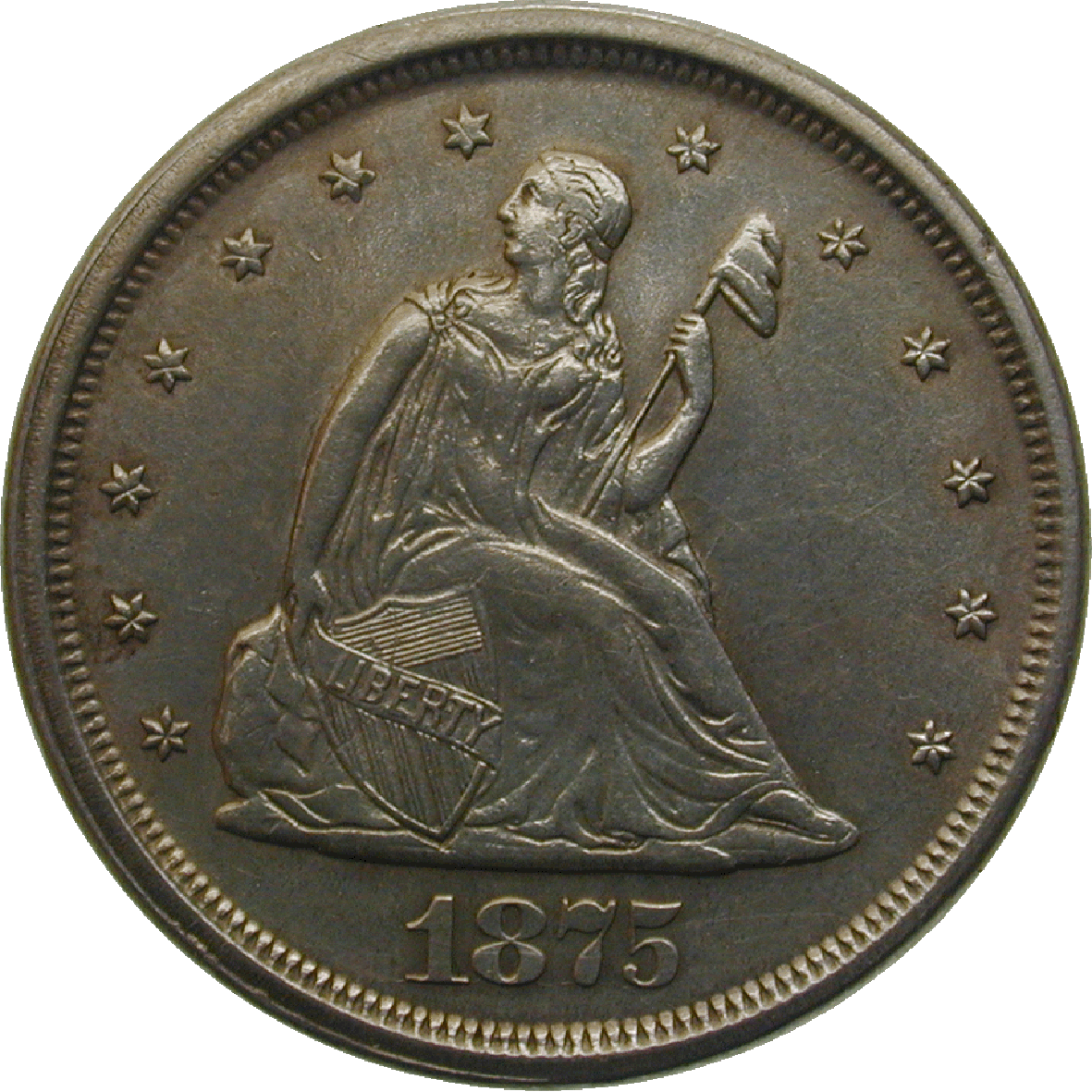 Vereinigte Staaten von Amerika, 20 Cents 1875 (obverse)