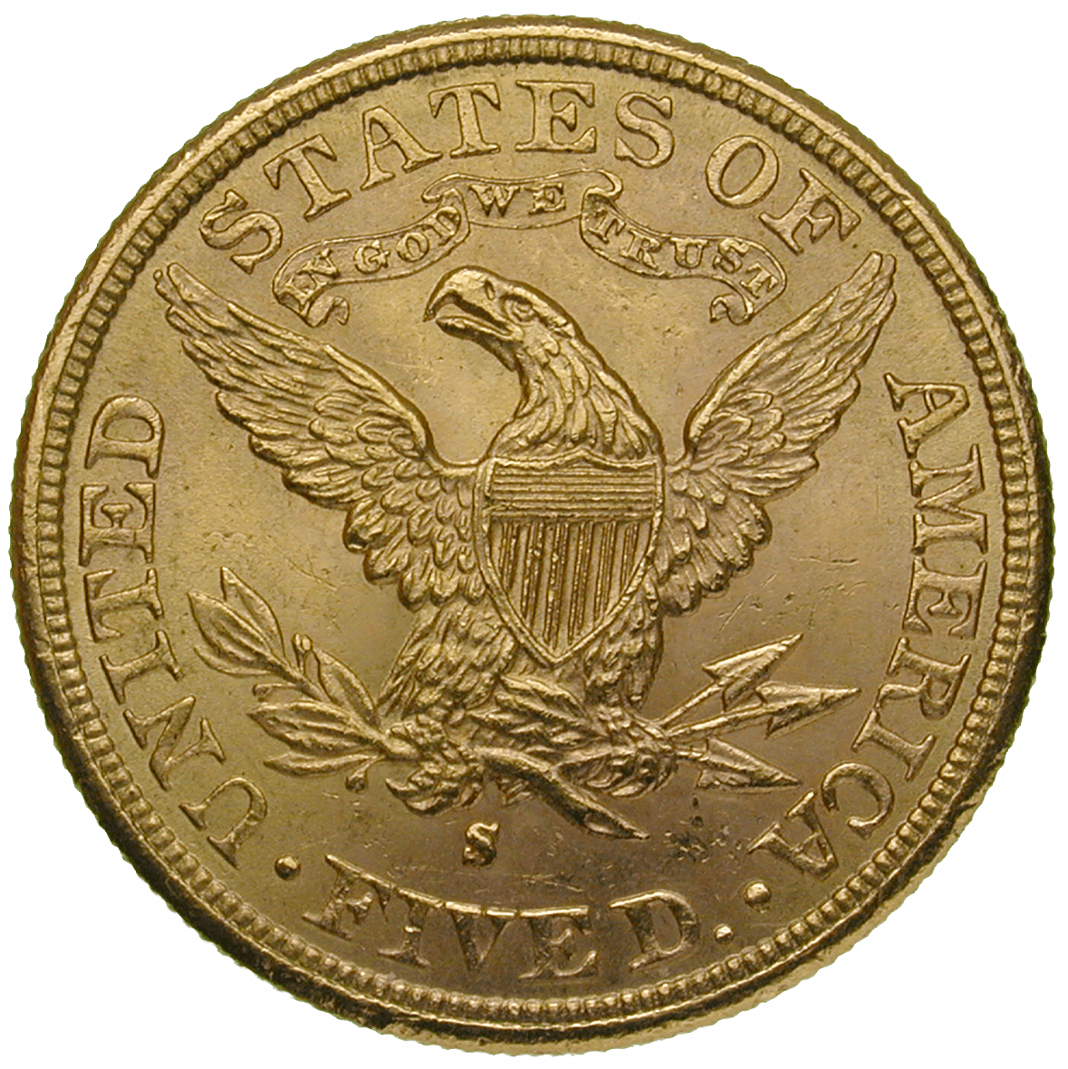 Vereinigte Staaten von Amerika, Half Eagle 1885 (reverse)